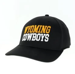 Wyoming Cowboys Cool Stretch FlexFit Hat – Black