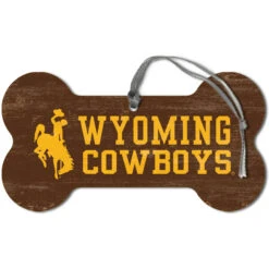 Wyoming Cowboys Bone Ornament – Brown