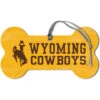 Wyoming Cowboys Bone Ornament – Gold
