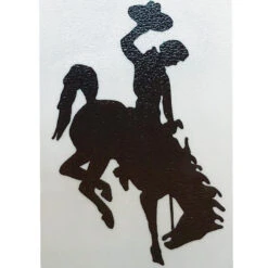 Wyoming Cowboys 6″ Bucking Horse Decal – Brown