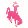 Wyoming Cowboys 6″ Bucking Horse Decal – Pink