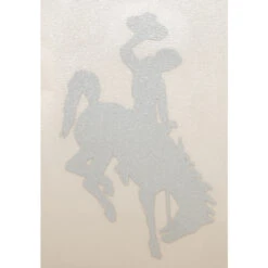 Wyoming Cowboys 1.7″ Bucking Horse Decal – Reflective White