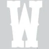 Wyoming Cowboys 6″ “W” Decal – White