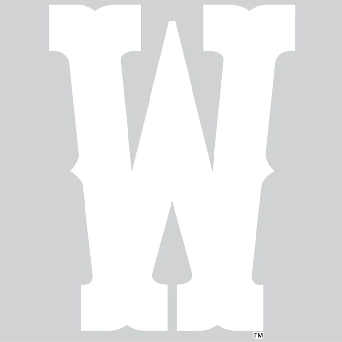 Wyoming Cowboys 6″ “W” Decal – White 1 Wyoming Cowboys 6″ “W” Decal – White