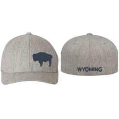 Wyoming State Flag FlexFit Hat – Heather Grey