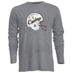 Wyoming Cowboys Vintage Football L/S Tee – Grey