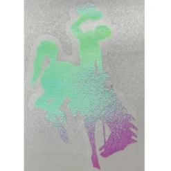 Wyoming Cowboys Bucking Horse Decal 3″ – Opal Yellow