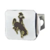 Wyoming Cowboys Two Color Chrome Hitch Cover