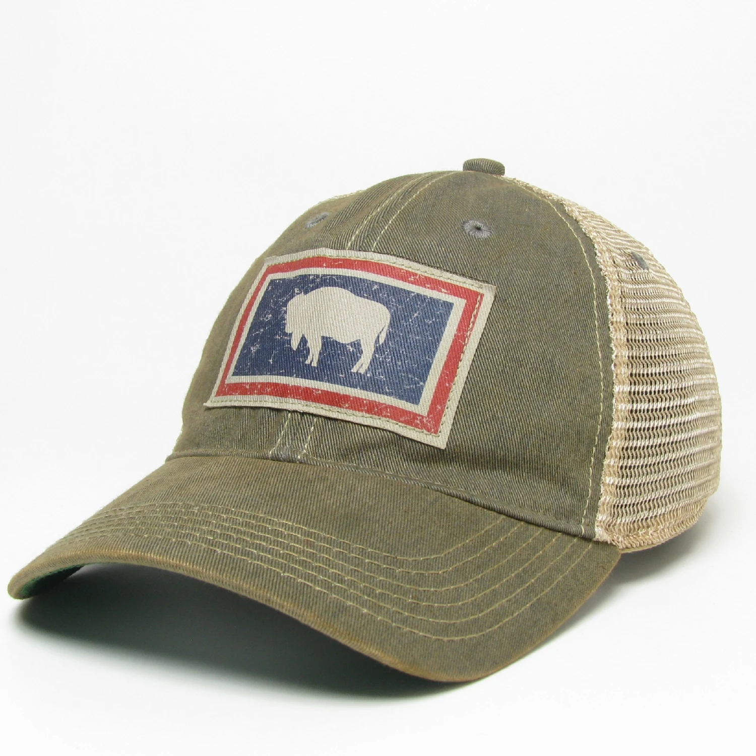 Wyoming State Flag Trucker Hat – Grey