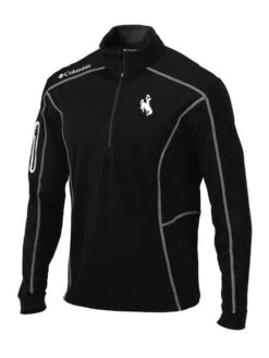 Wyoming Cowboys Omni-Wick Shotgun ¼ Zip Pullover – Black