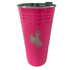 Wyoming Cowboys 24oz Insulated Cup – Pink