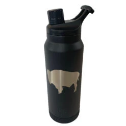 Wyoming State Flag 34oz Mag Bottle – Black