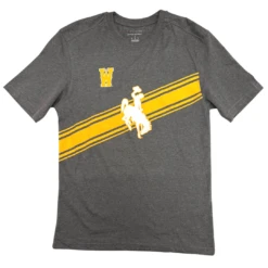 Wyoming Cowboys Slant Stripe S/S Tee – Charcoal