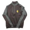 Wyoming Cowboys 1/4 Zip Jacket – Brown/Carbon Grey