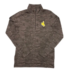 Wyoming Cowboys 1/4 Zip – Brown Camo