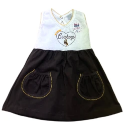 Wyoming Cowboys Infant And Toddler Dress – Brown/White