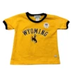 Wyoming Cowboys Toddler Ringer Tee – Gold/Brown