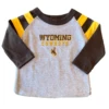 Wyoming Cowboys Toddler/Youth Raglan L/S Tee – Grey/Brown/Gold