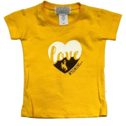 Wyoming Cowboys Love Wyoming Toddler S/S Tee- Gold