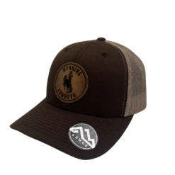 Wyoming Cowboys Leather Circle Patch Hat – Brown/Khaki
