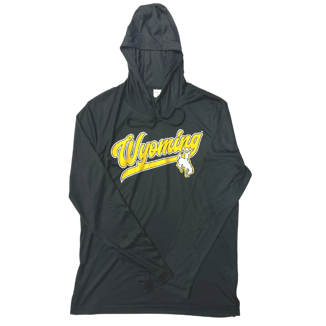 Wyoming Cowboys Hooded L/S Tee – Black