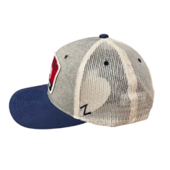 Wyoming Buffalo Flat Bill Hat – Gray/Stone/Navy -Wyoming Sportswear 62147 2