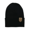 Wyoming Cowboys Leather Patch Knit Beanie – Black