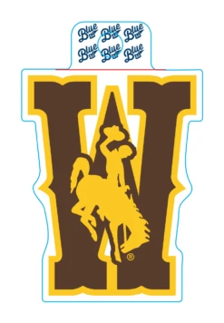 Wyoming Cowboys W Decal – Brown And Gold