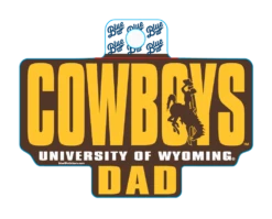 Wyoming Cowboys Dad Decal – Brown
