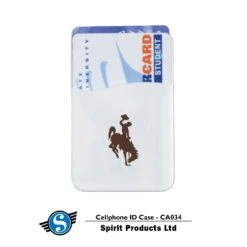 Wyoming Cowboys Self Adhesive Cell Phone ID Case – White