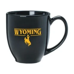 Wyoming Cowboys Bucking Horse 16oz Bistro Mug – Black