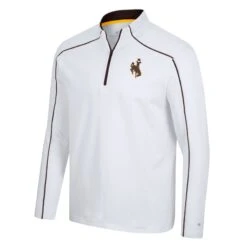 Wyoming Cowboys 1/4 Zip Windshirt – White