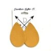 Wyoming Cowboys Leather Drop Earrings – Gold