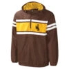 Wyoming Cowboys Half Zip Hood Pullover – Brown/Gold