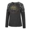 Wyoming Cowboys OHT Women’s Spirit L/S V-Notch Tee – Black/Camo