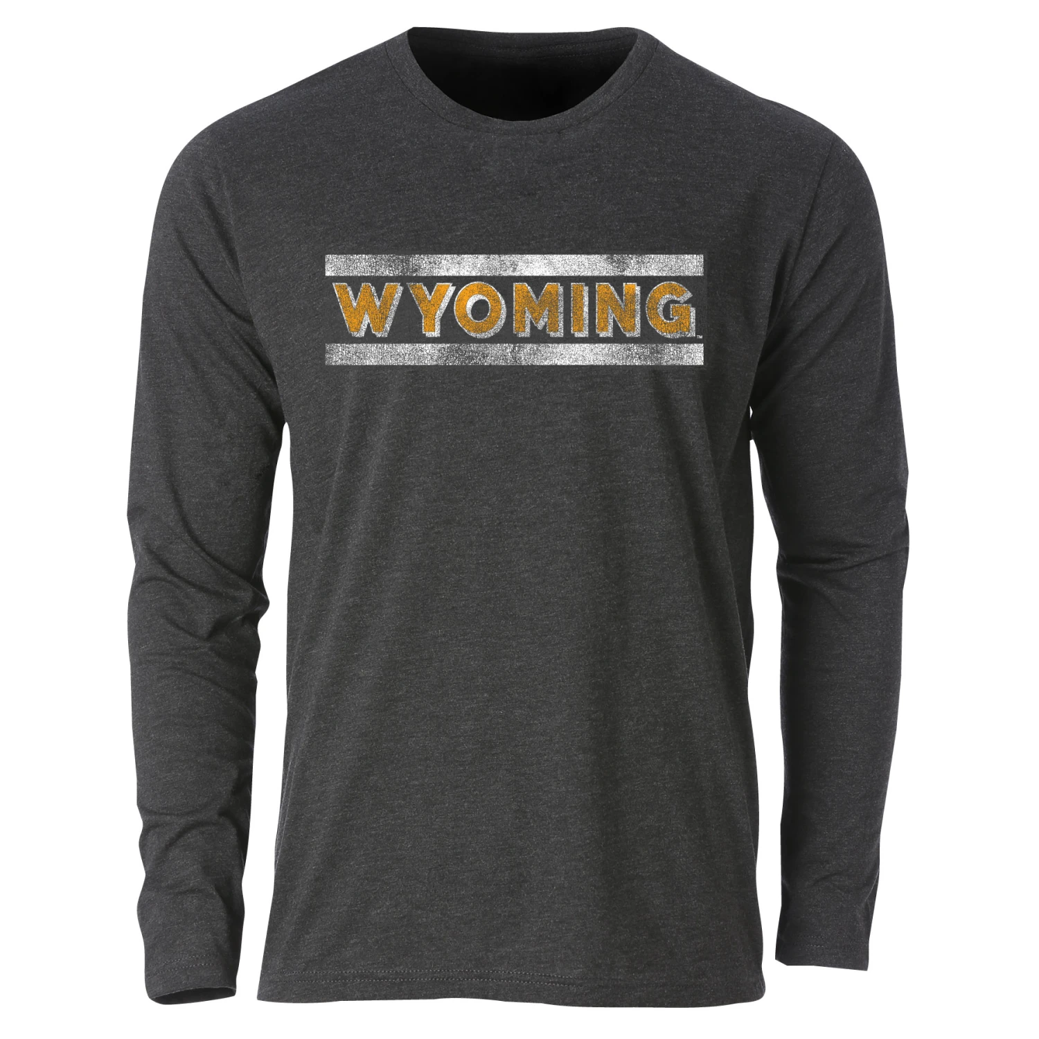 Wyoming Cowboys Tri-Blend L/S Tee – Black