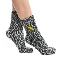 Wyoming Cowboys Marled Sock – Black/White