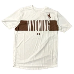 UA Wyoming Cowboys Stripe S/S Tee – White