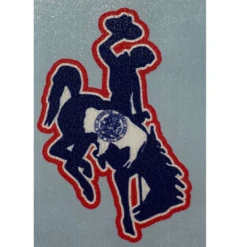 Wyoming Cowboys Bucking Horse 1.7″ Decal – State Flag