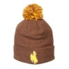 Wyoming Cowboys Pom Beanie – Light Brown