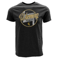Wyoming Cowboys Circle S/S Tee – Heather Black