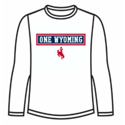 Wyoming Cowboys “One Wyoming” L/S Tee – White