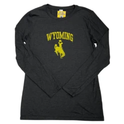 Wyoming Cowboys Women’s Arc L/S Tee – Grey