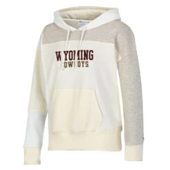 Wyoming Cowboys Colorblocked Women’s Hood – Chalk/Oat/White