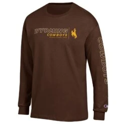 Wyoming Cowboys Jersey L/S Tee – Brown