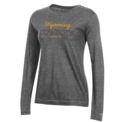 Wyoming Cowboys Women’s 1886 L/S Tee – Heather Grey