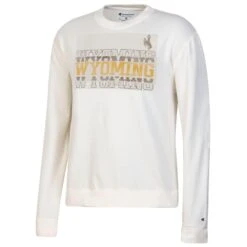 Wyoming Cowboys Women’s French Terry Crew – Off White