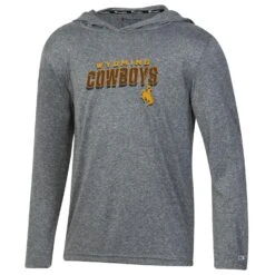 Wyoming Cowboys Youth Performance Hoodie – Heather Grey