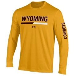 UA Wyoming Cowboys Performance L/S Tee – Gold