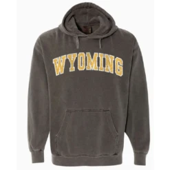 Wyoming Cowboys Distressed Arched Hood – Grey